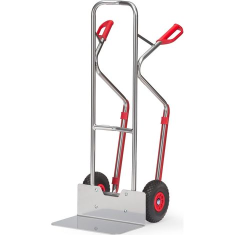 Fetra Alukarre Höhe 1300mm Schaufel 300x480mm mit Kunststoff-Gleitkufen und Polyurethanbereifung (1/2)