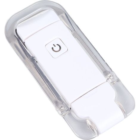 Lampe de lecture rechargeable USB, pliable, rotative, portable et réglable, avec marque-page intégré et pince à linge. (1/5)
