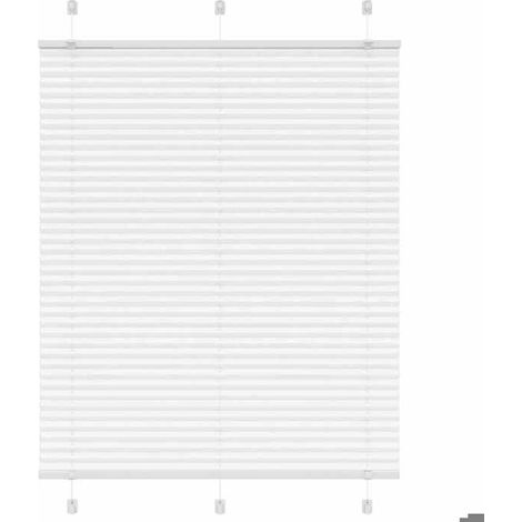 4015502 Store plissé blanc 110x150cm largeur du tissu 109,4cm polyester (1/5)