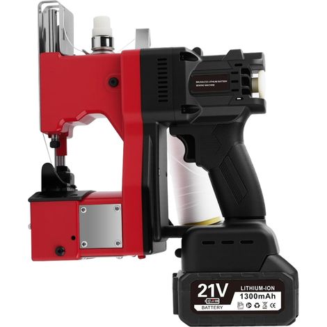 Machine à coudre électrique pour sacs, Sac D'emballage Électrique Couture Closer Stitcher avec 2 batteries 1300 mAh pour sacs/tissu/riz/papier 220V (1/5)