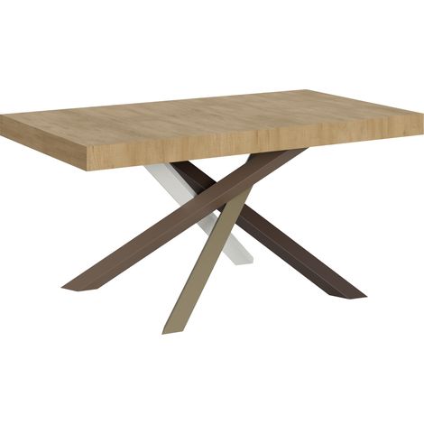 Tavolo allungabile 160/264x90 cm Volantis quercia natura gambe multicolore 4/C