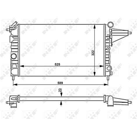 Radiateur, refroidissement du moteur NRF 58775 OPEL 90264491