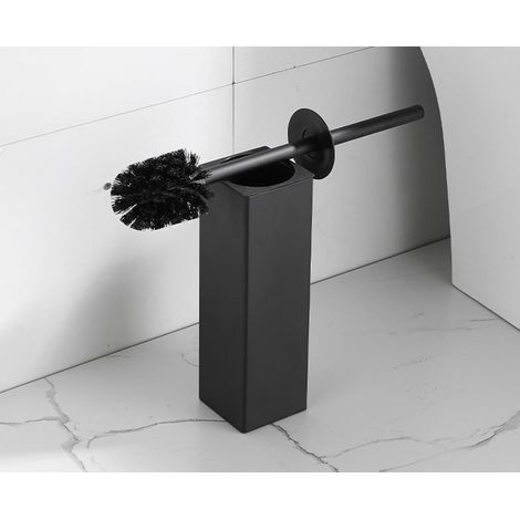 Household Toilet Brush Long Handle Cleaning Brush, Square Black (1/5)