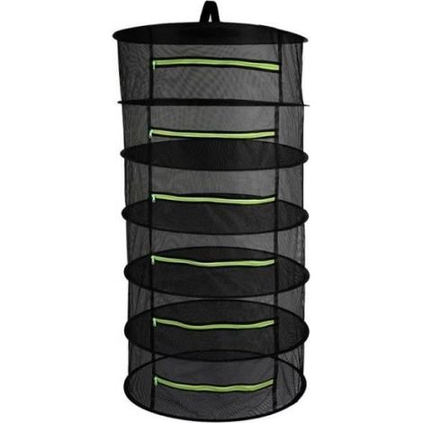 Panier à Linge Pliant Suspendu Séchoir pour Filet de Séchage pour Plantes Arbustes à Fleurs - 6 Couches (1/4)