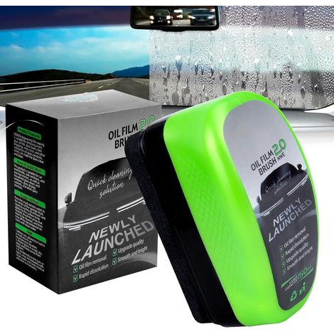150 ml Brosse de Nettoyant pour Film d’Huile Automobile, Nettoyant Pare-Brise Dissolvant de Film d’Huile pour Vitres de Voiture et Miroirs, Améliore Clarté et Visibilité (1/5)