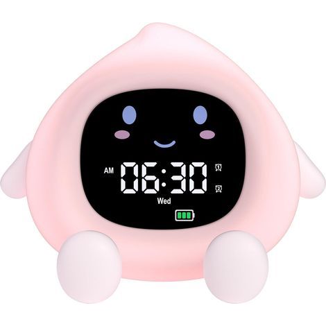 Despertador rosa fruta, 142117113 mm, 1 unidad, despertador luminoso para dormir, gestor de tiempo para niños, lámpara de despertador para estudiantes. (1/5)