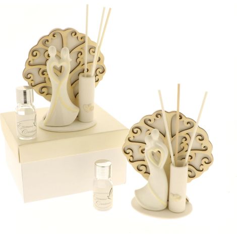 ETM Profumatore Nozze Sposi Albero H 13 Cm Beige 1 Pz