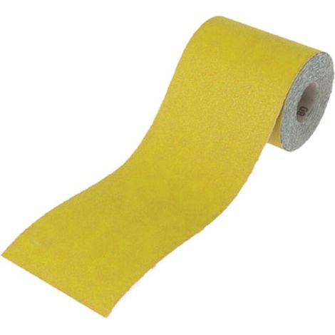 Faithfull Aluminium Oxide Sanding Paper Roll Yellow 115mm x 10m 60G FAIAR1060Y