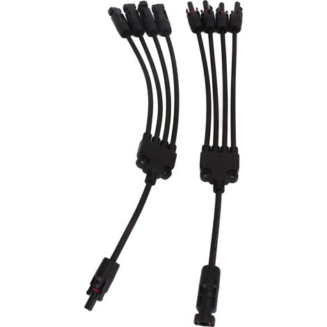 Packung mit 2 Y-förmigen Solar-PV-Steckverbindern inklusive Schraubenschlüssel, Schnellanschluss Stecker/Buchse, IP67 wasserdicht, 1500 VDC, MMMMF+FFFFM (1/5)