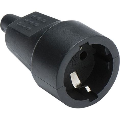 BASE T.T. 16A 250V CAUCHO NEGRO - FAMATEL (1/2)