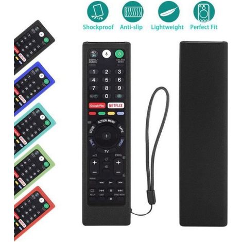 Housse de Télécommande - Silicone Antichoc - Compatible avec Modèles Sony RMF et RMT - Rouge - 1 Pièce (1/4)