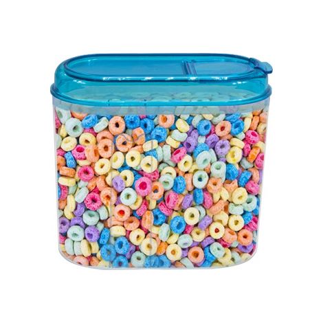 Recipiente Barattolo in Plastica Barattolo per alimenti da 1 Litro Milleusi Trasparente Contenitore Multiuso Ovale con Coperchio ermetico - Turchese (1/4)