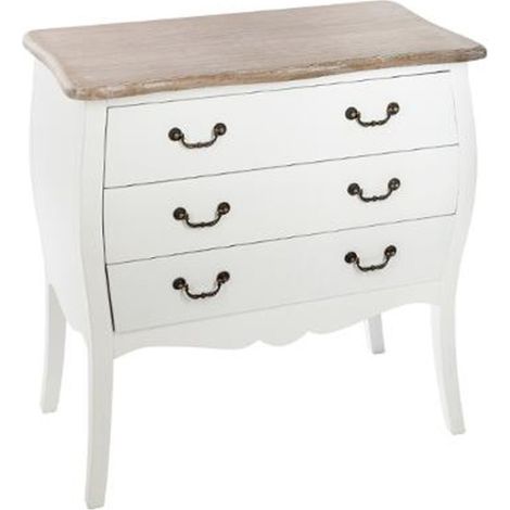 Commode 3 Tiroirs "Chrysa" 76cm Naturel (1/3)