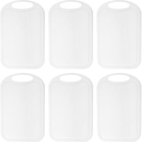 Lot de 6 Planche a Decouper Plastique, Antidérapante Planches à Découper de Cuisine Antibactérien avec Poignée, Alimentaires PP-Matériel Planche à Découper de Cuisine pour Viande, Légumes, Fruits (1/5)