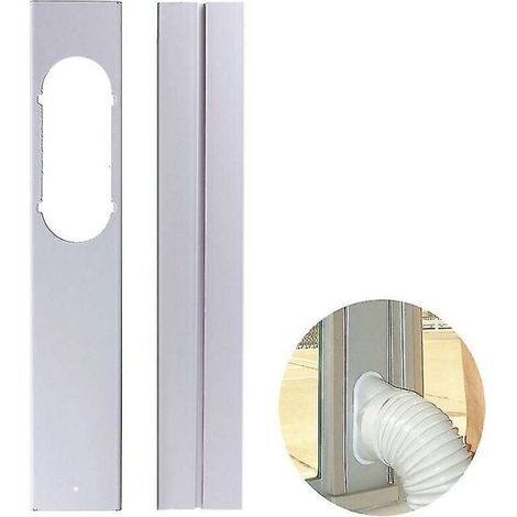 Mobile climatiseur universel réglable fenêtre plaque d'étanchéité attelle déflecteur-2pcs-Interface à bouche plate de 150 cm