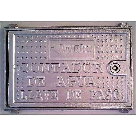 WURKO puerta contador 22x34 cm aluminio &43 llave , Puerta para contador de agua Fabricado en aluminio fundido 230 x 330 mm Para empotrar en pared Incluye llave están