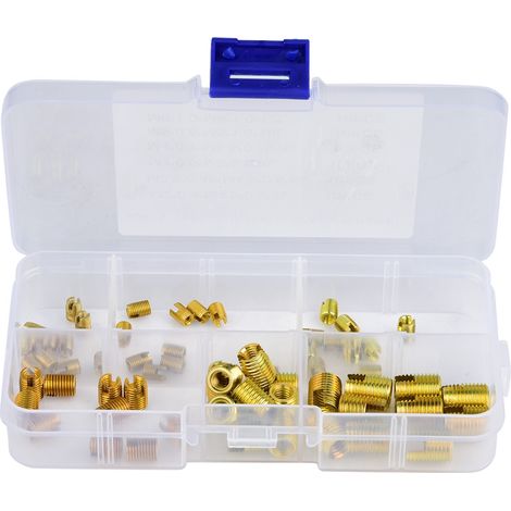 Lot de 60 inserts filetés auto-taraudeurs en acier carbone type 302, visserie et accessoires (1/5)