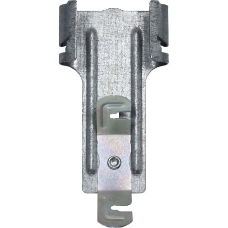 PROTEKTOR Abhänger Trockenbau CD Profil 60/27, Schnellspannabhänger 100 Stück, für CD Profil 60/27 Silber mit Spezialspannfeder, Zubehör Deckenprofile, Made in Germany