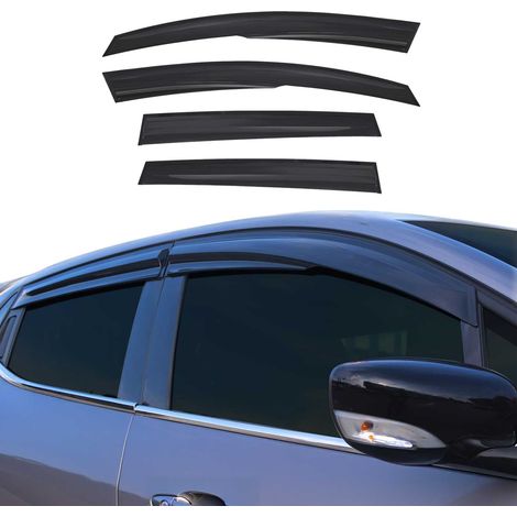 Déflecteurs De Vent Pluie d'air Compatible avec Renault Clio HB 2012-2019 Acrylique 4 Pcs