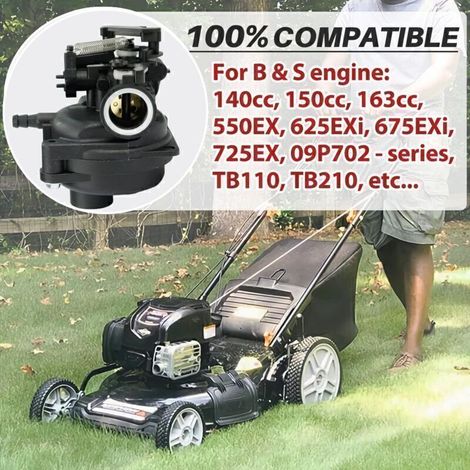 799584 Carburateur Kit pour Briggs & Stratton 550EX LC221A 625EX 675EX TB110 CARB Moteur 09P702-0145/0098 - F1 Pièces de Moteur de Tondeuse à Gazon Avec Joints Rouges+Bougie Remplace 594058 (1/3)