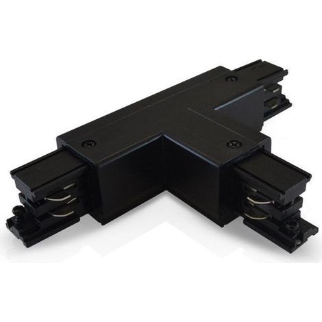 Connecteur Triphase T Circuit Extérieur Droit Noir Miidex Lighting® (1/2)