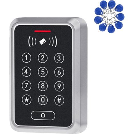 Contrôleur d’accès RFID 125 kHz avec Clavier à Code – WG26, Gestion Locale, DC 12V – pour Porte intérieure ou Zone Semi-abritée + Badges RFID (1/5)