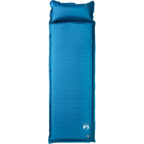 Matelas de camping autogonflant oreiller 1 personne turquoise