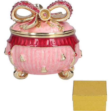 Schmuckaufbewahrungsbox, elegantes Design, leuchtende Farben, Mini-Dekorationsbox für Schminktisch, Bibliothek, Geschenk. (1/5)