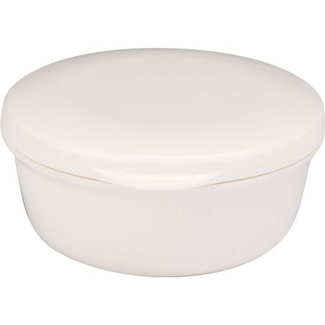 Scatola porta sapone rotonda compatta Ulisem con coperchio per lo scolo e contenitore da viaggio (1/4)