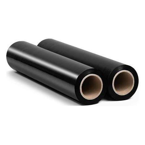 Film etirable demenagement noir 2 pièces 130 m I 7,5 × 7,5 × 40 cm Film etirable Film palette Film noir emballage I Rouleau emballage colis I Plastique Protection pour Colis et Meubles 130 m (1/5)