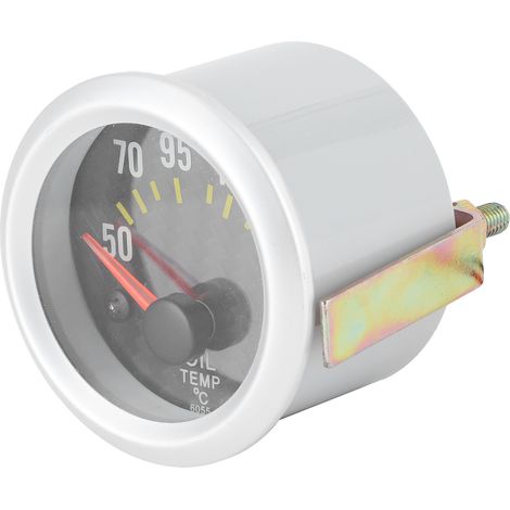 Jauge de température d'huile 12V 2en1, 50-150°C, cadran fibre de carbone, rétroéclairage blanc, avec capteur (1/5)