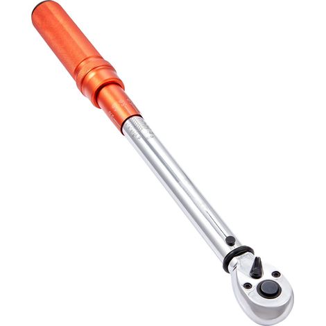 Clé dynamométrique à cliquet, 13 mm, 10-150 ft.lb / 14-204 Nm, réglage bidirectionnel, échelle double mécanique, avec adaptateurs et rallonge. (1/5)