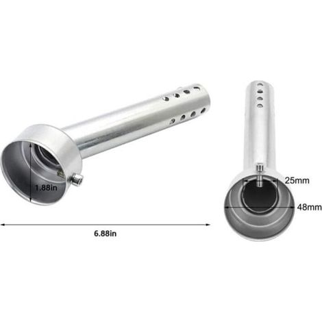 Silenziatore di scarico universale per moto 48mm regolabile DB modificato silenziatore bocca rotonda nucleo tubo di sintonia smorzatore di suono. (1/4)