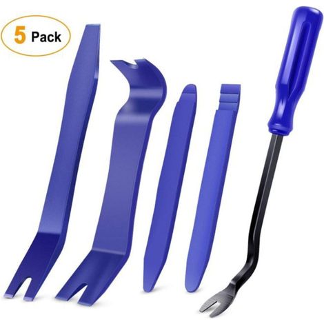 Kit Outil D'Arrachage De Garniture Automobile - 5 Pièces - Plastique Résistant - Pour Panneaux De Porte Et Tableau De Bord - 5 Pièces (1/5)