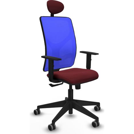 Chaise de bureau piqueras y crespo Motilla bleu simili cuir (1/2)