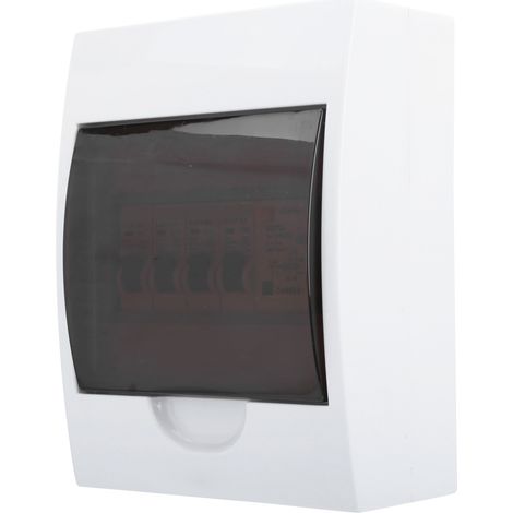 Boîte à fusibles triphasée, adaptée à un tableau de distribution électrique 63 A 30 mA RCD + 3 disjoncteurs (6 A + 16 A + 32 A), 230/400 V