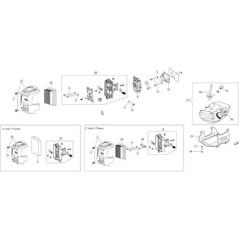 Protezione decespugliatore BCH400S BCH400T ORIGINALE OLEOMAC 61450082R