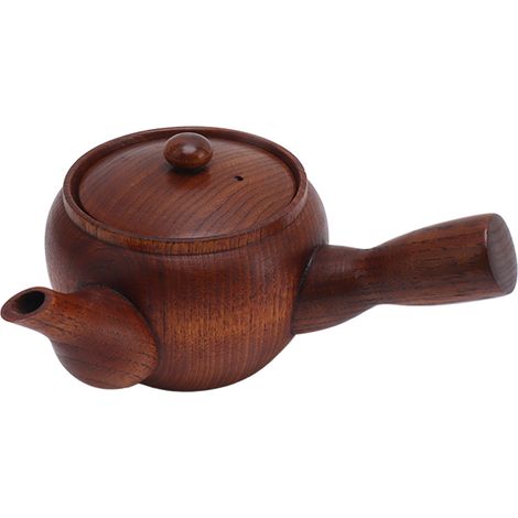 Bouilloire en bois de style traditionnel, durable et élégante, avec sifflet, idéale pour la maison, le restaurant et le bureau. (1/5)
