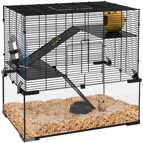 Cage pour rongeur 3 étages 60 x 40 x 54,5 cm avec roue (1/5)