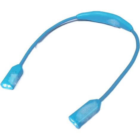 Lumière de livre de lumière de cou de LED pour la lecture de nuit lumière de marche tremblement de terre d'urgence USB rechargeable bleu