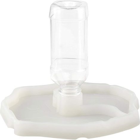 Turtle drinking fountain, 2-in-1 spill-proof food bowl, light-up Gecko turtle plastic bowl (1/5)