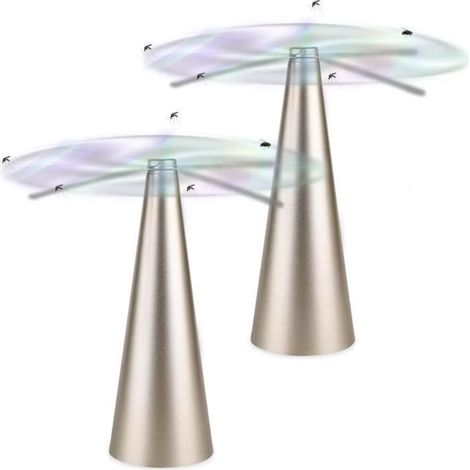 2 Stück Fliegenabwehr-Ventilator, Innen- und Außenbereich Abwehrmittel, Fliegenabwehr-Ventilator für Garten und Camping