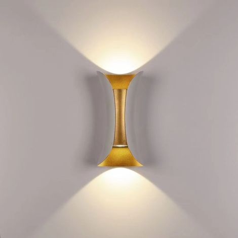 Blanc Applique murale LED 10W extérieur intérieur spots applique murale lumière extérieure moderne en aluminium IP65 up down spot lumière blanche chaude applique murale extérieure noir pour salon cham (1/4)