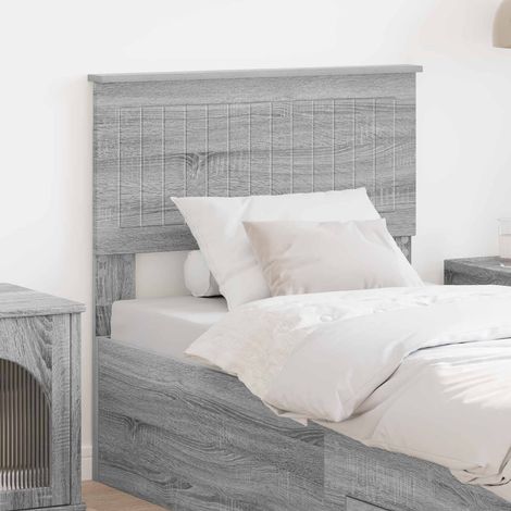 vidaXL Cabecero Sonoma gris Madera de ingeniería (1/5)