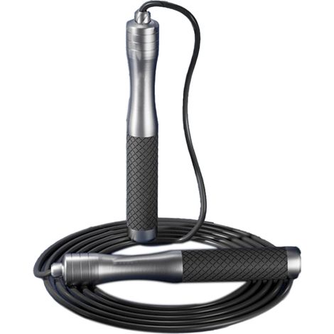 Corde à Sauter Réglable - Câble en Acier Gainé PVC - Poignées Ergonomiques Antidérapantes - Pour Fitness Boxe Cross Training - 1 Pièce (1/5)