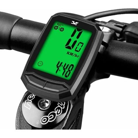 Wasserdichter und kabelloser Fahrradtacho für Rennräder, Fahrradcomputer, Kilometerzähler mit LCD-Bildschirm und vielfältigen Funktionen (1/5)