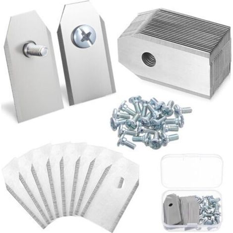 20 Pcs Lame Tondeuse à Gazon Universelle. Lame de Rechange pour Robot Tondeuse. Lames de Rechange en Acier Inoxydable pour Navimow 105e et 108e. avec 20 vis (1/5)