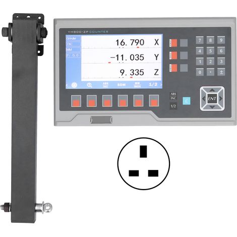Affichage numérique LCD 3 axes pour fraiseuse tour, règle magnétique encodeur linéaire, AC 80-260V, prise UK, mesure de déplacement haute précision (1/5)