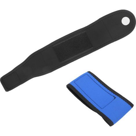 Bracelet de compression pour cyclisme et running - Accessoire fitness pour soutien du poignet - Noir et Bleu (1/5)