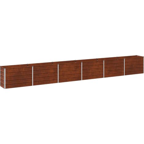 vidaXL Cama de Jardín Elevada Oxidado 480 x 40 x 55 cm cartón (1/2)
